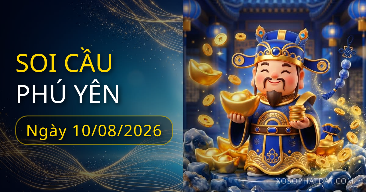 Dự đoán xổ số Phú Yên ngày 10/08/2026 – Bạch thủ 81 – Lô gan 12 (30 ngày)