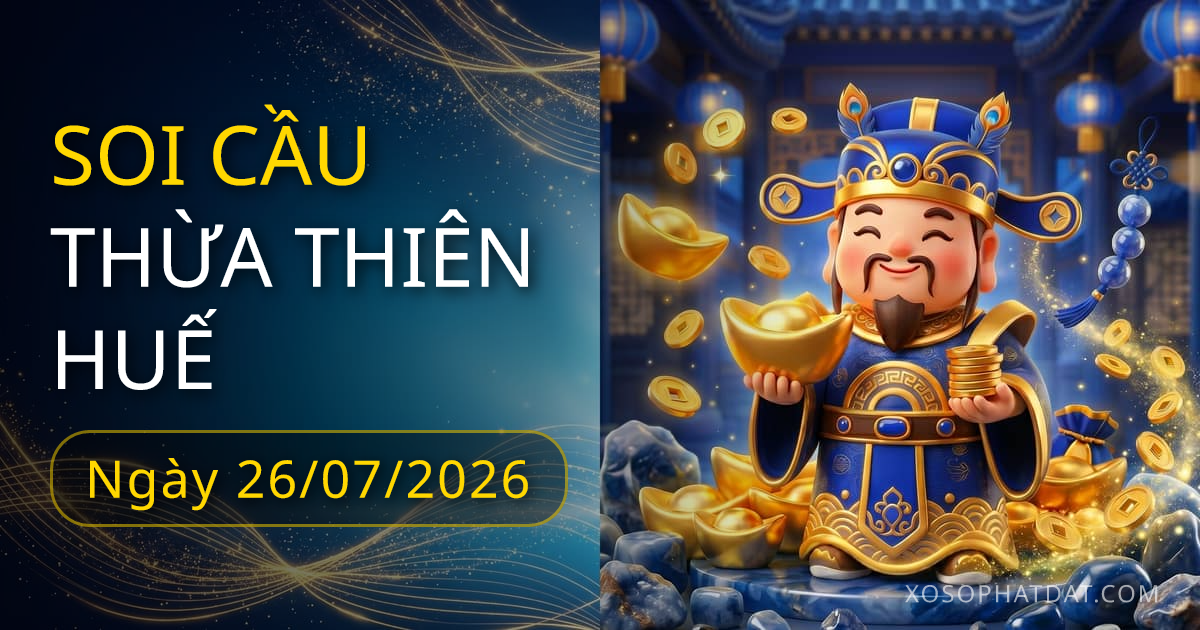 Dự đoán xổ số Thừa Thiên Huế ngày 26/07/2026 – Bạch thủ 17 – Lô gan 11 (30 ngày)
